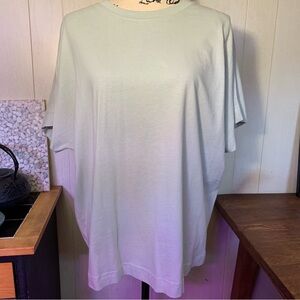 Zara Light Gray Oversized Back Pleated Tee Size Medium